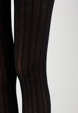 Колготки фантазийные CONTE LACY LINE Колготки с ажурным рисунком и полосами nero - Conte elegant фото 7