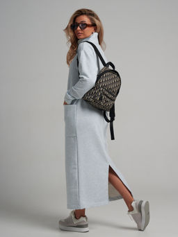 978 Платье "Меланж/голубой"