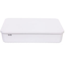 Корзина - органайзер с крышкой "БИСКОТТИ", цвет белый, 36.5*26*8см