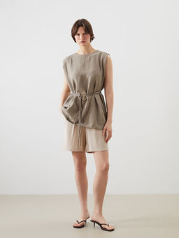 Bisiklet Yaka Ku?akl? Bluz