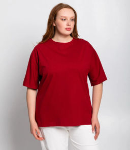 Футболка #ОКТ075001, бордовый