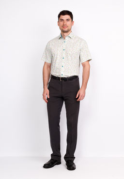 Сорочка мужская короткий рукав GREG 143/107/5432/KZS/1 STRETCH  фото 4