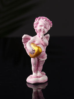 Фигурка гипс Ангел с сердцем, 8.5?3.5 см, розовый
