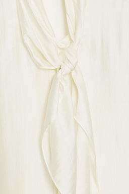 CAMISA FLUIDA LAZADAS ZW COLLECTION / Blanco - Zara фото 5