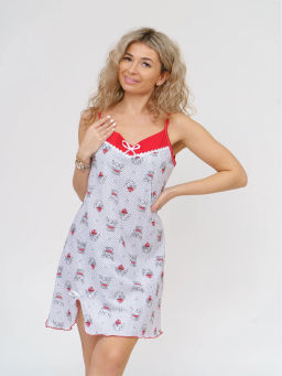 Ночная сорочка женская, цвет белый красный черный