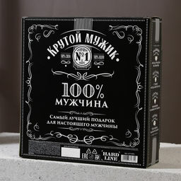 Подарочный набор Крутому мужику, гель для душа виски 250 мл и ежедневник, Чистое счастье