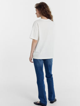 Футболка женская белая с печатью