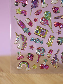 Наклейки объемные "Shiny unicorn" (20,5*9 см)