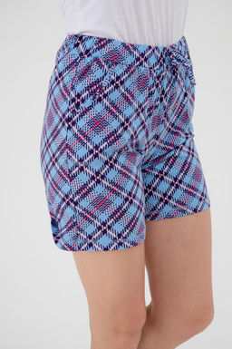 Шорты женские из кулирки Дачница голубой ромб - Амадэль фото 5