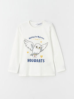 Bisiklet Yaka Harry Potter Bask?l? Uzun Kollu K?z ?ocuk Pijama Tak?m? - Waikiki фото 2