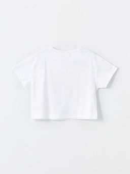 Bisiklet Yaka K?sa Kollu ?i?ek Desenli K?z Bebek Ti??rt - Waikiki фото 2