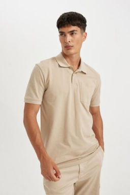 New Regular Fit K?sa Kollu Pike Basic Duz Polo Tisort