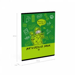 Цена за 5 шт. Тетрадь общая ученическая с пластиковой обложкой на скобе ErichKrause Котоформулы, Английский язык, 48 листов, клетка  фото 4