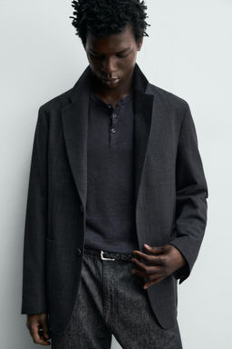 BLAZER RELAXED FIT ESTRUCTURA / Marino - Zara фото 6