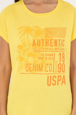 Женская желтая футболка - U.s. polo assn фото 6