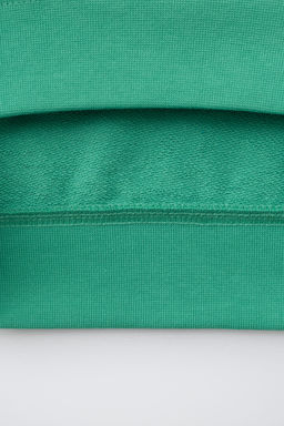 SUDADERA MANGA CORTA TEXTO RELIEVE / Azul pato - Zara фото 4