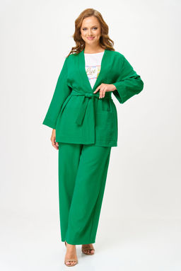 Костюм Anastasia Mak 1290 зеленый+молочный