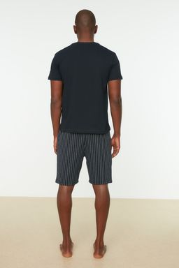 TRENDYOL MAN Lacivert Regular Fit Alt Cizgili Sortlu Pijama Tak?m? TMNSS22EM0013 - Trendyolmilla фото 10