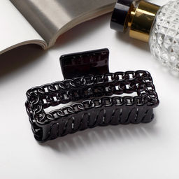 Цена за 12 шт. Крабик для волос «Изабель», прямой, 9 см, чёрный