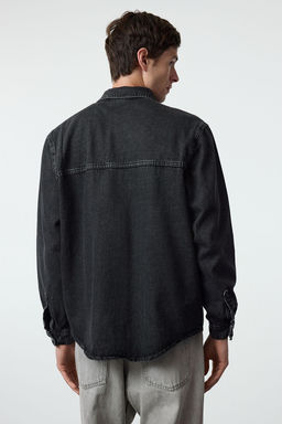 TRENDYOL MAN Bej %100 Pamuk Unisex Regular Fit Denim Kot Gomlek TMNAW25CE00000 - Trendyolmilla фото 8