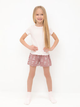 К 1596/розовый,крупная вишня пижама для дев