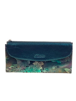 Женский кошелёк из натуральной кожи, цвет зеленый