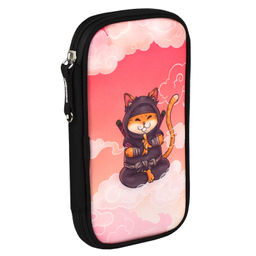 Пенал школьный Феникс+, арт.65503/ 24 МЕДИТАЦИЯ НА ОБЛАКЕ 13,3х21х2,5 см, полиэстер, молния, сублима