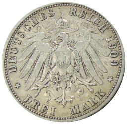 3 марки 1909 года А Германия (Пруссия)