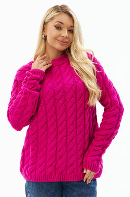 Женский свитер с косами оверсайз Happyfox