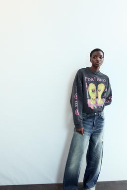PINK FLOYD WASHED-EFFECT SWEATSHIRT - Zara фото 3