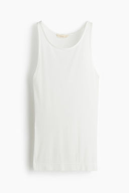 Camiseta sin mangas en mezcla de seda