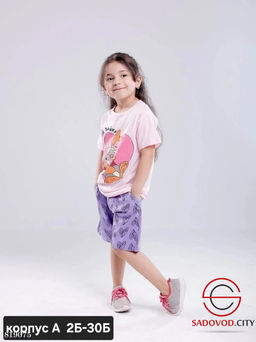 Костюм для девочки (шорты+футболка)