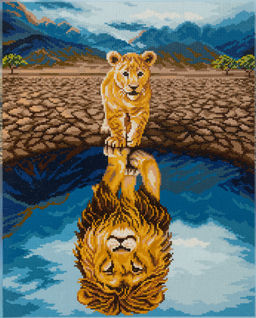 Кристальная (алмазная) мозаика ФРЕЯ ALPD-274 на подрамнике Отражение 40 х 50 см