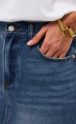 Юбка джинс F512-0203 m.blue - Fine joyce фото 4