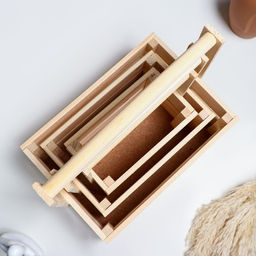 Подарочный ящик «Модерн», деревянный, с ручкой, набор 3 шт.