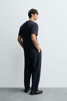 CROPPED WIDE-LEG DENIM TROUSERS - Zara фото 3