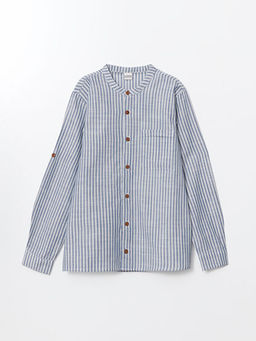 Uzun Kollu D??meli Erkek ?ocuk G?mlek