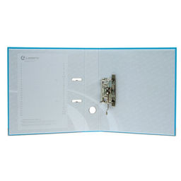 Папка-регистратор А4, 50 мм, Calligrata, полипропилен, металлическая окантовка, карман на корешок, собранная, голубая  фото 2