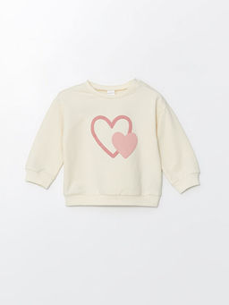 Bisiklet Yaka Uzun Kollu Bask?l? K?z Bebek Sweatshirt 2li - Waikiki фото 2