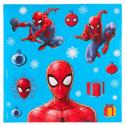 Канцелярский набор «С новым годом», блокнот А6, ручка, наклейки, «Человек-паук»