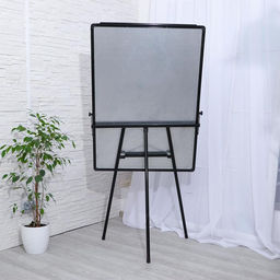 Флипчарт магнитно-маркерный, Calligrata, 70×100 см, регулируется по высоте, рамка черная, 2 губки, 4 магнита