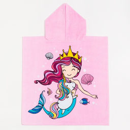 Полотенце-пончо детское махровое Крошка Я Русалочка 60х120см, 100% хлопок, 300гр/м2  фото 12