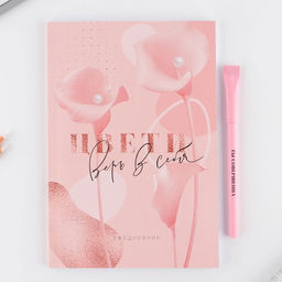 Подарочный набор, ежедневник А5, 80 листов и эко ручка Цвети. Верь в себя