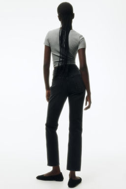 Slim Straight High Ankle Jeans - H&m фото 4