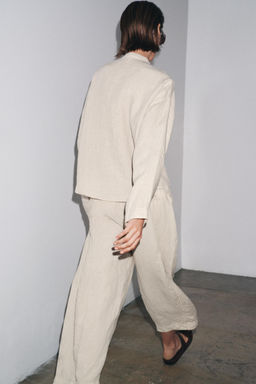 100% LINEN OVERSHIRT ZW COLLECTION - Zara фото 5
