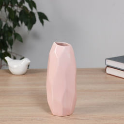 Ваза для цветов «Авиталь галант», 17×6.5 см, керамика, розовая