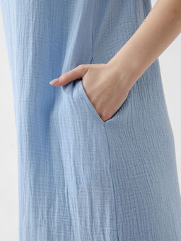 Женское платье муслин голубое 2319 (2)