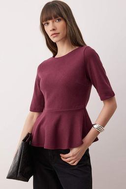 Murdum Peplum/Bel Oturmal? Truvakar Kol Gizli Fermuarl? Orme Bluz TWOAW26BZ00269