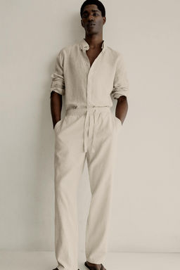 100% LINEN REGULAR FIT SHIRT - Zara фото 12