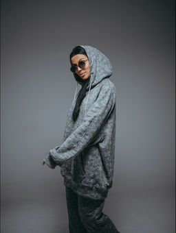 Ваниль худи женское (светло-серый варенка)